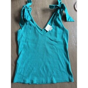 Maeve By Anthropologie Green Bow Shirt Size Medium